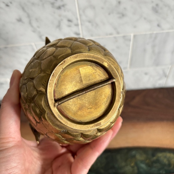 Vintage Brass Raspberry Coin Bank - Picture 8 of 8